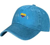 LOUJIN I Love Colombia - Gorra de béisbol para hombre y mujer, clásica, ajustable, para exteriores, color negro, Color de la foto, Talla única