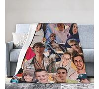 LOUJIN Justin Bieber - Manta de franela de microfibra ligera y acogedora con póster de cantante, impresión 3D, para sofá, cama, sofá, 150 x 125 cm