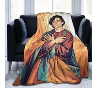 LOUJIN Saint Timothee Chalamet Manta ligera, ultrasuave y cómoda, forro polar de microfibra, felpa antibolitas, 150 cm x 125 cm