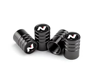 Loujyou 4 Piezas Aleación de Aluminio Válvula de neumático Resistente al Agua y al Polvo para Hyundai N Line i10 i20 i30 Sonata Tucson,A