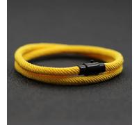 LOUKEKE 1 par Pulsera de cuerda de doble capa para hombre con hebilla magnética, pulsera de supervivencia, accesorios para hombre, regalos para novio