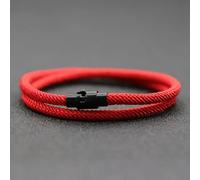 LOUKEKE 1 par Pulsera de cuerda de doble capa para hombre con hebilla magnética, pulsera de supervivencia, accesorios para hombre, regalos para novio
