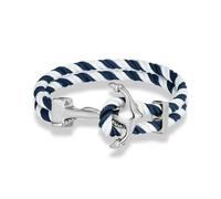 LOUKEKE 1 pieza Pulseras de ancla azul marino para hombres y mujeres, pulsera de cuerda náutica multicolor de doble hebra, gancho de barco de acero inoxidable