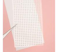 LOUKEKE 3 hojas de pegatinas autoadhesivas de perlas de 2 mm, 3 mm, 4 mm, para cabello, cara y uñas, manualidades