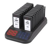 LOUKIENE - Sistema de buscapersonas de restaurante, 20 buscapersonas inalámbricas, teclado de visualización táctil, llamadas a clientes esperando beepers con flash de vibración y zumbador para cola en
