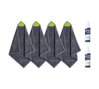 LOUKIN 4 Paño Magnético para Pizarra Blanca con 2 Limpiador de 100 ml, Gris | Paño de Microfibra Reutilizable y Lavable, Sin Rayones ni Pelusas, Antidecoloración, Incluye Limpiador con Certificación AP