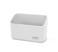 loukin Portalápices Magnético para Rotuladores, Organizador para Control Remoto o Marcadores de Borrado en Seco, Caja de Almacenamiento Magnética para Pizarra Blanca o Nevera (Blanco)