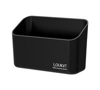 loukin Portalápices Magnético para Rotuladores, Organizador para Control Remoto o Marcadores de Borrado en Seco, Caja de Almacenamiento Magnética para Pizarra Blanca o Nevera (Negro)