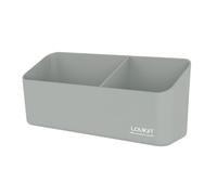 loukin Portalápices Magnético y Adhesivo para Rotuladores, Bandeja para Accesorios de Borrado en Seco, Caja de Almacenamiento Magnética para Pizarra blanca, Vidrio o Nevera (Gris)