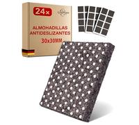 LouMaxx Arandelas adhesivas antideslizantes | Almohadillas antideslizantes Ø mm | topes antideslizantes para muebles con sujeción muy resistente, juego de almohadillas de goma de fieltro (24, 30 x 30