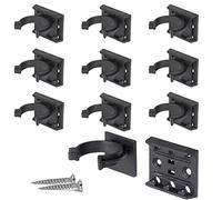 LouMaxx Clips para zócalo de cocina - Fijación para zócalo de cocina, incluye tornillos, juego de 10 soportes en negro