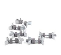 LouMaxx - Conectores de mesa de trabajo (65 mm, conectores para muebles, conector de placa, solución segura y estable para conectar encimeras de trabajo