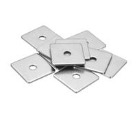 LOUMEVITA 10 discos cuadrados de acero inoxidable 304, M8 x 40 x 40 x 3 mm | Arandelas planas cuadradas, arandelas de sellado inoxidables, juego para tornillos, tuercas, pernos, varilla roscada