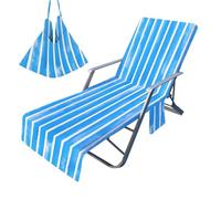 Lounge Chair Towels | Quick-Dry Absorbent 83x29 Inch | Pool Lounge Towel with Side Pockets | for Outdoor Patio Garden Lawn Backyard Hotel Beach Sunbathing