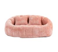 Lounge Sofá sin montaje, sillón relax sin marco, con relleno de espuma viscoelástica, chenilla, asiento de suelo, para salón, dormitorio, estudio, apartamento, adulto, (rosa + chenilla)
