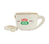 Loungefly Bolsa cruzada con taza Friends Central Perk, Blanco, Estándar, Bolso bandolera