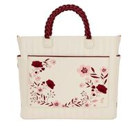 Loungefly Bolsa de mano floral color crema y rojo