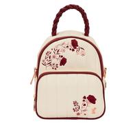 Loungefly Bolso bandolera floral crema y rojo