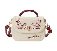 Loungefly Bolso cruzado floral crema y rojo