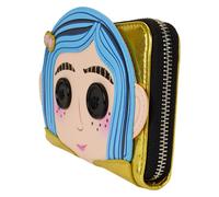 Loungefly Coraline 15th Anniversary Laika Doll Cosplay Cartera con Cremallera Alrededor, Multicolor