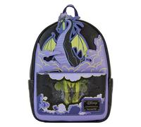 Loungefly Disney Backpack: Maleficent Dragon Lenticular and Glow In The Dark Mini-Backpack - Disney Villains - Exclusiva Amazon - Bolso Coleccionable - Idea de Regalo - Mercancia Oficial
