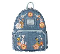 Loungefly Disney Dogs & Cats - Mini mochila de mezclilla sintética con flecos
