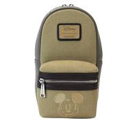 Loungefly Disney Mickey and Friends - Bolsa cruzada de piel sintética y lona para botella de agua