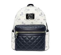 Loungefly Disney Mickey and Minnie Mouse Allover Debossed - Bolso de hombro para mujer, Blanco, Medium