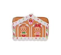 Loungefly Disney Mickey & Friends Gingerbread House - Cartera con cremallera alrededor, Multi, Talla única, Cartera