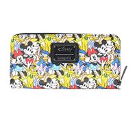 Loungefly Disney Mickey Mouse and Friends Allover Print Zip Around Wallet