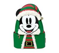 Loungefly Disney Mickey Mouse Elf Holiday - Bolso de hombro con doble correa para mujer, Verde, Medium