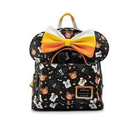 Loungefly Disney Mickey y Minnie Spooky Mice - Bolso de hombro con doble correa para el hombro con orejas