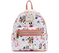 Loungefly Disney Minnie and Mickey Mouse Floral AOP Mini Mochila