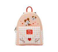 Loungefly Disney Minnie Mouse Loves Mickey Mouse Letter Mini Mochila Rojo Claro None, Luz roja, Talla única
