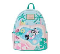 Loungefly Disney Minnie Vacation Style - Mini mochila junto a la piscina | Bolsas y mochilas de Minnie Mouse, Rosa, riptide, azul ultra claro, Estándar, Mini mochila