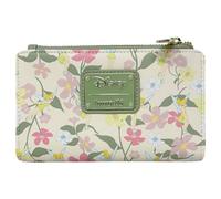 Loungefly Disney Peter Pan Tinkerbell - Cartera Floral con Cremallera Alrededor, Verde, Casual