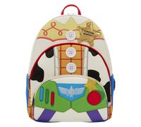 Loungefly Disney: Pixar - Toy Story 5 - to Infinity and Beyond - Woody, Jessie y Buzz Lightyear - Mochila de tamaño mediano con triple bolsillo con ribete de mezclilla impresa - Regalo para niños y