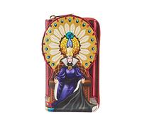 LOUNGEFLY Disney Snow White Malvada Reina Trono Cartera con Cremallera Alrededor, Multi, Cartera con Cremallera