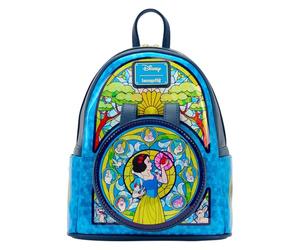 Loungefly Disney: Snow White Stained Glass Collection Mini Backpack - Disney Princesses - Exclusiva Amazon - Bolso Coleccionable - Idea de Regalo - Mercancia Oficial - para Chicos, Chicas