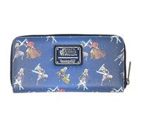 Loungefly Disney Star Wars Ahsoka Tano y Grogu The Mandalorian - Cartera con Cremallera Alrededor, Color Negro, M, Cartera con Cremallera