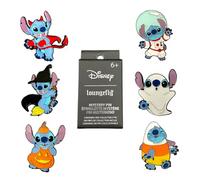 Loungefly - Disney: Stich Halloween - Blind Box Enamel Pin - 1 Of 6 To Collect - Styles Vary - Disney: Lilo & Stitch - Blind Box - Pins de Esmalte - Broche Coleccionable - para Mochilas