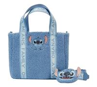 Loungefly Disney Stitch - Bolsa de felpa Sherpa con bolsa para monedas, Multicolor -, Medium