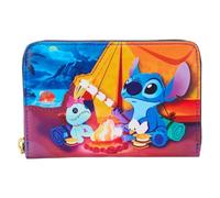 Loungefly Disney Stitch Camping Cuties - Cartera con Cremallera Alrededor, Multicolor, Cremallera Alrededor