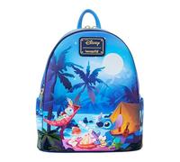 Loungefly Disney Stitch Camping Cuties Glow Mini Mochila | Lilo & Stitch Bolsas y Mochilas, Azul, naranja, rosa, Estandar