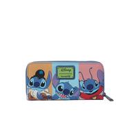 Loungefly Disney Stitch - Cartera con cremallera alrededor del bloque de color