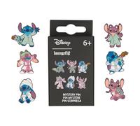 Loungefly - Disney - Stitch - Stich & Angel In Pyjamas Enamel Pin - 1 of 6 To Collect - Styles Vary - Lilo and Stitch - Blind Box - Pins de Esmalte - Broche Coleccionable - para Mochilas Y Bolsos