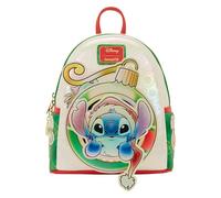 Loungefly Disney Stitch y Scrump Navidad Mini Mochila Iridiscente - Mercancia Oficial