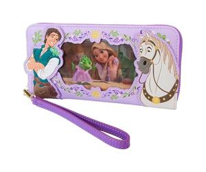 Loungefly Disney Tangled Rapunzel Princess Lenticular Wristlet Wallet, Multicolor, Cartera con Cremallera Alrededor