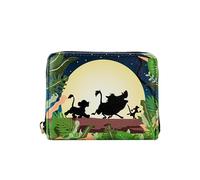 Loungefly Disney The Lion King 30th Anniversary Hakuna Matata Silhouette Cartera con Cremallera Alrededor, Multicolor