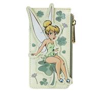 Loungefly Disney Tinker Bell - Tarjetero grande con diseño de trébol de 4 hojas
